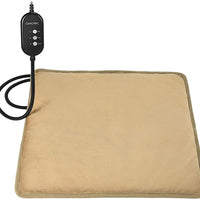 Almohadilla de calentamiento para mascotas OMORC, 12 V, con temporizador de 3 niveles y ajustes de temperatura y 2 cubiertas reemplazables, termostatos de apagado automático y tubo antimordedura, esterilla climatizada de 17 x 17 pulgadas para mascotas - BESTMASCOTA.COM