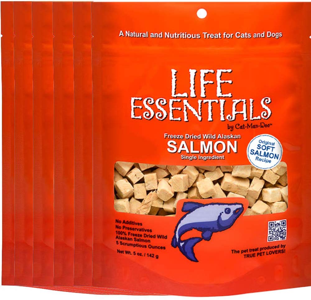 Cat Man Doo Life Essentials Congelado seco 5 oz Sabor: salmón. Tamaño: paquete de 6 - BESTMASCOTA.COM