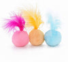 petfavorites Furry Sonajero Pelota gato juguete con Plumas y Catnip – La mejor interactivo Pom Pom bolas para gatos, suave/ligero/2 inch, Bulk Pack. - BESTMASCOTA.COM