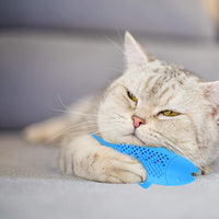 Dillitop Catnip Juguetes para gatos, juguete interactivo de goma natural con forma de pez para gatos, eficaz para limpiar los dientes de gato, cuidado dental, palillo para masticar para mascotas, gatos, 2 unidades - BESTMASCOTA.COM
