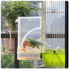 Mrli Pet - Comedero automático integrado para pájaros sin ensuciar, con jaula de perca, accesorios para Budgerigar, Canario, Cockatiel, Finch, Parakeet, Seed Food Container - BESTMASCOTA.COM