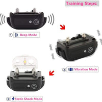Runpettee - Collar de entrenamiento para perro, totalmente impermeable, recargable, con vibración, golpes, tono y retroiluminación LCD, collar electrónico de choque de Vibra, XL - BESTMASCOTA.COM