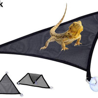Lizipai - Hamaca de lagarto, 2 unidades, para dragones barbudos, geckos, Iguanas y cangrejos ermitaño, triangular, negro, 13.0 x 13.0 x 18.9 in - BESTMASCOTA.COM