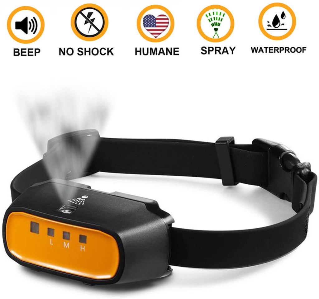 WWVVPET Collar de entrenamiento para perros, 2 modos, collar de corteza para perro (no incluye rociador de citronela), recargable de 500 pies, sin choque eléctrico inofensivo - BESTMASCOTA.COM