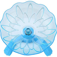 POPETPOP Hámster Rueda Silencioso Spinner-Hamster Ejercicio Rueda Plástico Estable Soporte Plato Volador para Gerbils Chinchillas Guinea Pigs Siria Hámsters Enano Hámster Rueda-Azul - BESTMASCOTA.COM