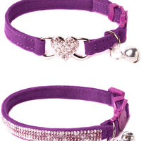 Upaw Rhinestone - Collar para gato (2 unidades), color morado - BESTMASCOTA.COM