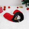 Túnel plegable para gatos de LAPOND, 3 vías, juguete para gatos, túnel de Navidad, pantalones de Papá Noel, tubo para gatos, gran juguete para gatos y conejos - BESTMASCOTA.COM