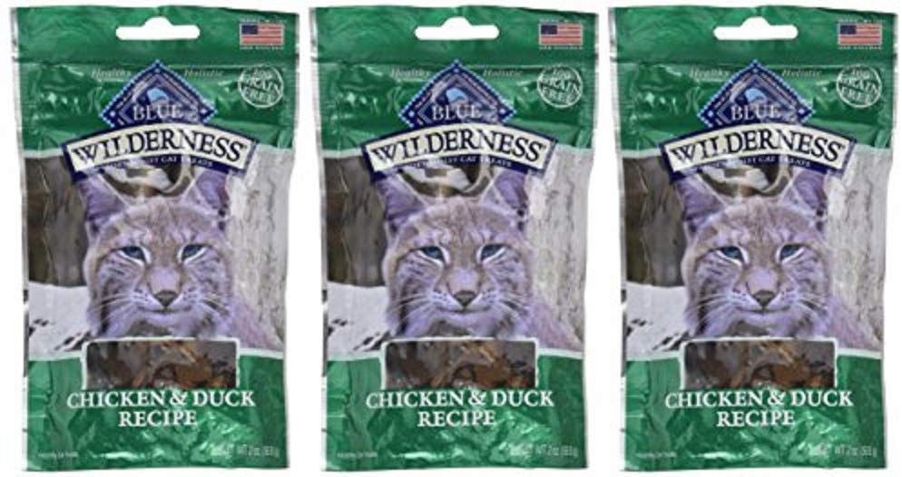 Buffalo Wilderness Cat treats-chicken/pato (3 unidades), color azul - BESTMASCOTA.COM