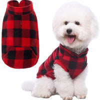 KOOLTAIL - Chaleco de forro polar para perro con bolsillo para mascotas, color rojo - BESTMASCOTA.COM