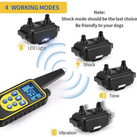 Moer Sky - Collar de entrenamiento para perro, 100% impermeable, recargable a distancia, con luz LED, para perros pequeños, medianos y grandes - BESTMASCOTA.COM