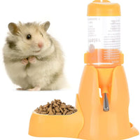 lpet estación de hámster alimentador automático de agua Bebedero Botella dispensadora 80 ml Alimentos Tazón mascota contenedor para animales pequeños (Rosa) - BESTMASCOTA.COM