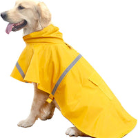 HAPEE Chubasquero para perros grandes con capucha reflectante, chamarra poncho para lluvia para perros - BESTMASCOTA.COM