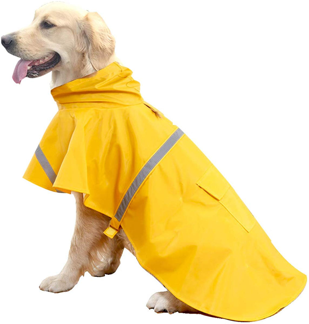 HAPEE Chubasquero para perros grandes con capucha reflectante, chamarra poncho para lluvia para perros - BESTMASCOTA.COM