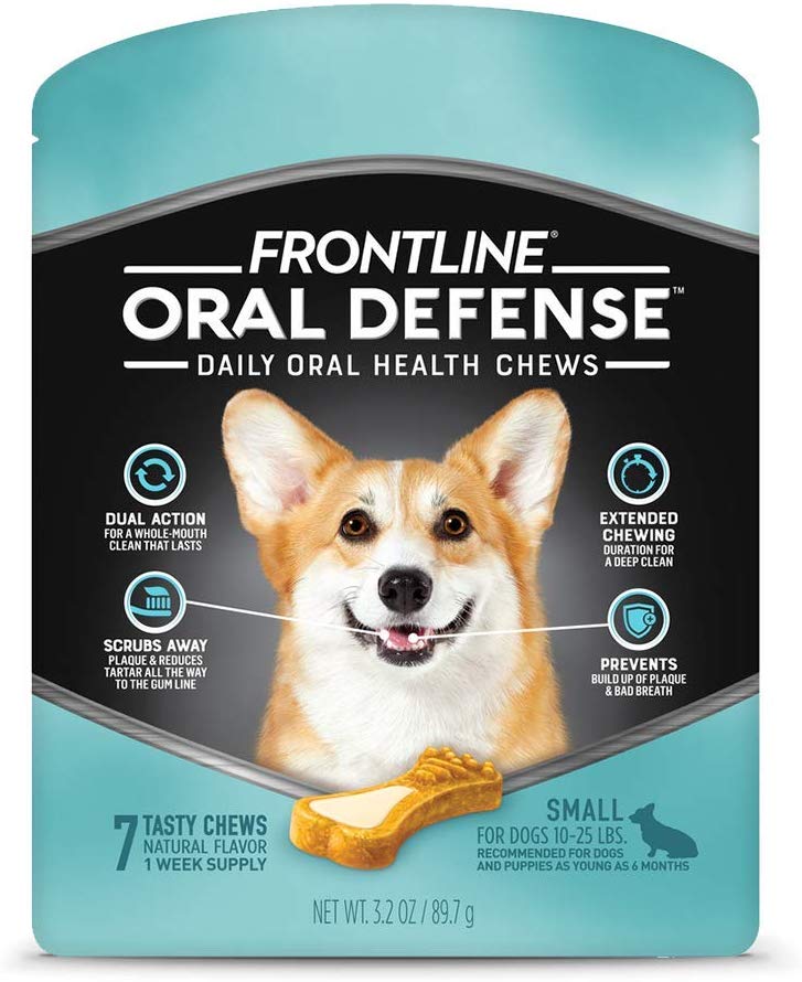 Frontline Oral Defense Daily Dental Masticables para perros pequeños - BESTMASCOTA.COM