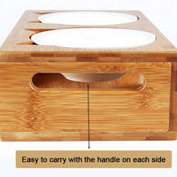 Lepet - Cuencos elevados para perros y gatos, alimentador elevado para mascotas, soporte de bambú sólido, perfecto para gatos y perros pequeños - BESTMASCOTA.COM