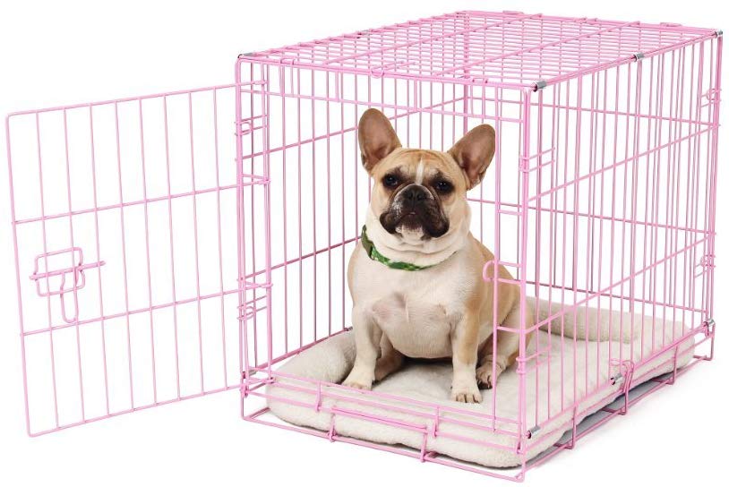 Carlson Pet Products Small Pink Single Door Wire Crate - BESTMASCOTA.COM