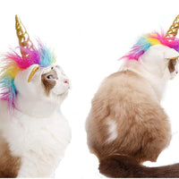 Disfraz de perro para gatos y perros pequeños Disfraz de unicornio para Halloween Cosplay Mane Cap - BESTMASCOTA.COM