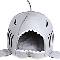 COCOPET Shark Bed for Small Cat Dog Cave Cozy Bed Removable Cushion,Waterproof Bottom - BESTMASCOTA.COM