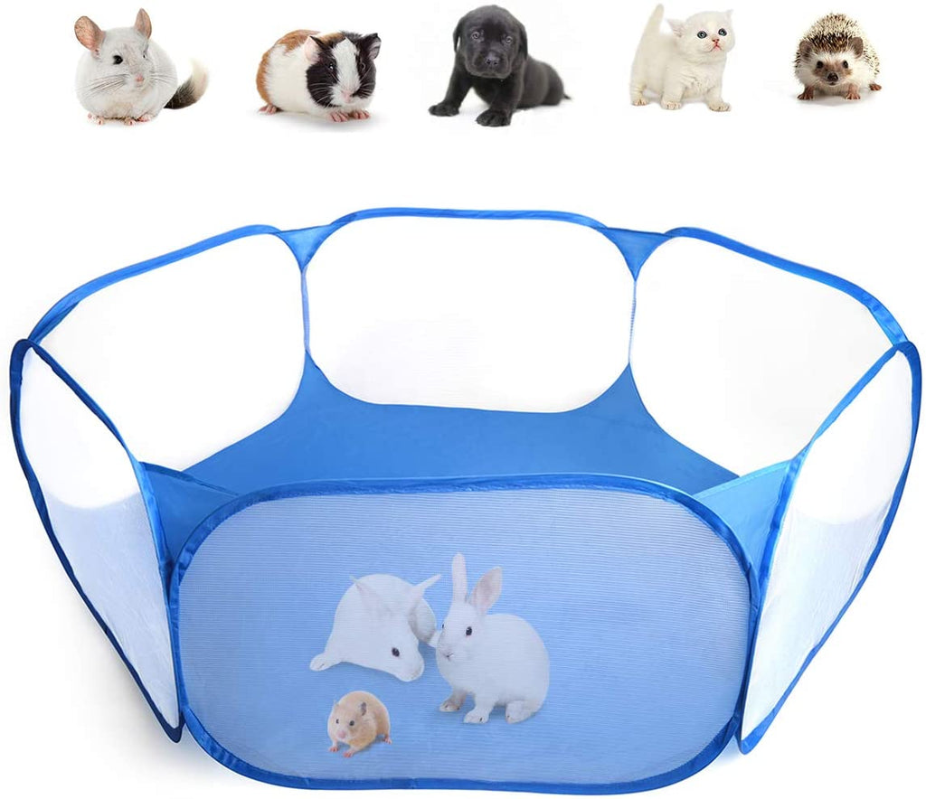 Casifor - Jaula de conejo para interior con estera, tamaño perfecto para animales pequeños, fácil de limpiar, para hacer ejercicio, valla de jardín, tienda de campaña portátil para hámsteres, chinchillas, erizo, cachorro, gatos - BESTMASCOTA.COM