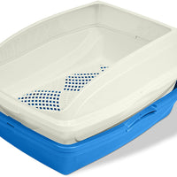 Van Ness CP5 Sifting Cat Pan/Litter Box with Frame, Blue/Gray - BESTMASCOTA.COM