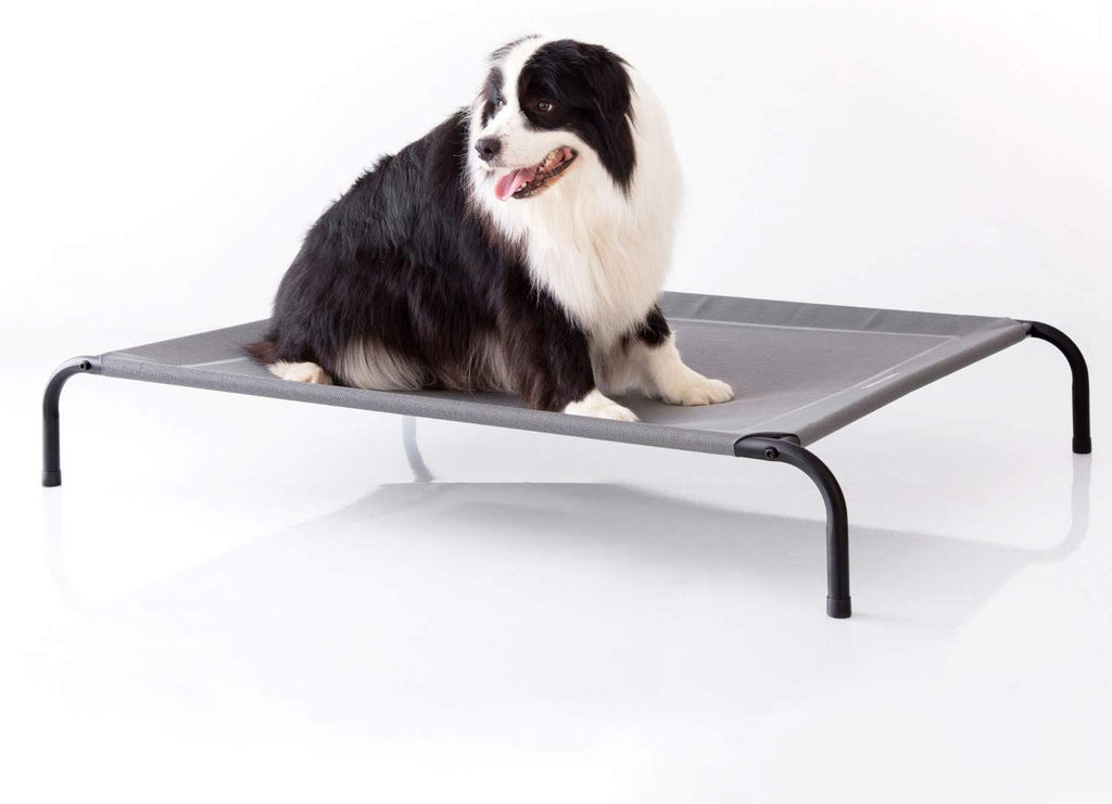 Cama elevada para perros Petsure de 35/43/49 pulgadas para exteriores – Cuna elevada para perros extra grandes medianos y pequeños, cama portátil para mascotas para camping o playa, marco de verano duradero con malla transpirable - BESTMASCOTA.COM