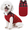 Chaleco polar para perro de SCIROKKO, chaleco de invierno con lado impermeable – Ropa reversible para mascotas para clima frío – chamarra a cuadros para cachorros y gatos - BESTMASCOTA.COM