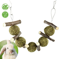 PETLAOO Conejo Masticar Juguetes para Dientes, Mejorar la Salud Odontológica – Bastones de manzana 100% naturales – Hecho a mano, adecuado para conejos, chinchillas, cobayas, hámsteres, masticar/jugar - BESTMASCOTA.COM