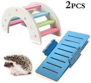 kathson Play puente hámster balancín pequeños animales, juguete de hámster para mouse y hámster enano ratones Parque infantil paquete de 2 - BESTMASCOTA.COM