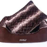 Cama ortopédica para perro JOYELF, tamaño mediano, con funda extraíble y lavable para perros pequeños a medianos y juguetes como regalo - BESTMASCOTA.COM