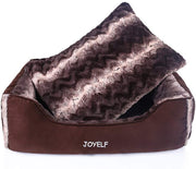 Cama ortopédica para perro JOYELF, tamaño mediano, con funda extraíble y lavable para perros pequeños a medianos y juguetes como regalo - BESTMASCOTA.COM
