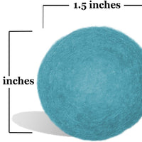 Juguetes de pelota de lana - Seguro para gatos y perros pequeños - Mini pelotas de tenis para perros y gatos de lana afieltrada de 1.5 pulgadas - paquete de 6 - BESTMASCOTA.COM