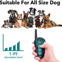 Collar de entrenamiento para perros – 1000 pies recargable collar de choque con mando a distancia, 3 modos de entrenamiento, 0 ~ 99 niveles de pitido y vibración y choque, no daña el cuello de choque impermeable para perros, apto para perros pequeños y me - BESTMASCOTA.COM
