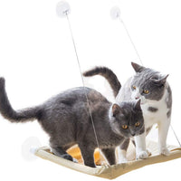 wfplus Sunny asiento de montaje en ventana cama de gato ahorro de espacio gato hamaca 50 lbs - BESTMASCOTA.COM