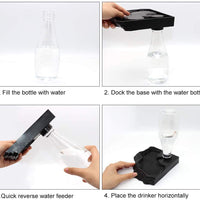 SLSON - Dispensador automático de agua para reptiles, 13.5 onzas, accesorio de alimentación para tortuga, dragones barbudos, lagartos para tanque de terrario - BESTMASCOTA.COM