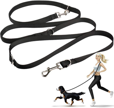 Correa para perros de oneisall, correas multifuncionales de entrenamiento para perros, correa doble de nailon de 8.0 ft para cachorros, perros pequeños y grandes - BESTMASCOTA.COM