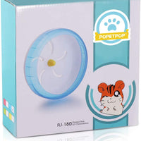 POPETPOP Silent Hamster Wheel-Pets Running Sports - Rueda de ejercicio para correr, hámster Rat Gerbil Silent Spinner (azul) - BESTMASCOTA.COM
