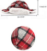 Stock Show Pet Trapper sombrero, Festival de Navidad Costume Cat Dog Old-Fashion Classic Plaid sombrero - BESTMASCOTA.COM