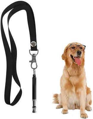Silbato de perro Hivernou para detener el ladrido, ajustable ultrasónico, silbato de entrenamiento de perro silencioso, control de corteza para perros, 1 paquete de silbato para perro con 1 correa de cordón - BESTMASCOTA.COM
