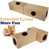 PAWABOO Tubo de túnel para gatos, paquete de 2, papel kraft natural grueso de alta calidad, túneles extendidos para mascotas, gatos, gatos, tiendas, juguetes interactivos, laberinto, casa de gatos, cama para gato, cachorro, conejo, etc. - BESTMASCOTA.COM