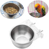 HEEPDD Stainless Steel Hanging Bowl Bird Food Feeding Dish Water Seed Feeder Bird Cage Accessories with Screw Attachment for Macaw African Greys Parakeet Cockatoo Cockatiel Conure Lovebird - BESTMASCOTA.COM