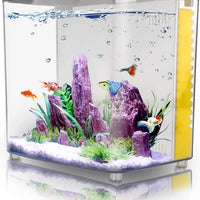 Freesea tanque de peces Betta de 1,4 galones con luz LED y bomba de filtro - BESTMASCOTA.COM