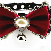 Cocopet - Collar de lujo hecho a mano con pedrería japonesa con colgante de campana para gatos disfraz de niña, color rosa (XS) - BESTMASCOTA.COM