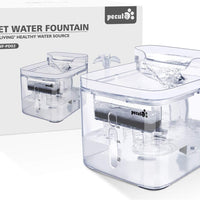 Fuente de agua Pecute para gatos, 3 l/3 modo de salida automático, diseño transparente, dispensador de agua para perro con 2 filtros reutilizables para gatos, perros, múltiples mascotas - BESTMASCOTA.COM