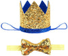 Perktail Cute Pet Birthday Crown Hat and Bow tie Collar Set for Dog Cat Birthday Party Supplies - BESTMASCOTA.COM