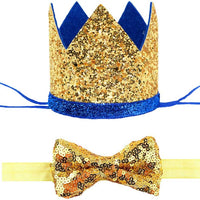 Perktail Cute Pet Birthday Crown Hat and Bow tie Collar Set for Dog Cat Birthday Party Supplies - BESTMASCOTA.COM