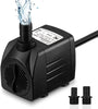 Homasy 400GPH Bomba sumergible de 25 W, bomba de agua de fuente ultra silenciosa con cable de alimentación de 5.9 pies, 2 boquillas para acuario, tanque de peces, estanque, hidroponía, estatuario - BESTMASCOTA.COM