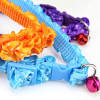 Flyup collares para gato, 7 piezas collar para gatito con hebilla de liberación de seguridad y campana, encaje colorido - BESTMASCOTA.COM