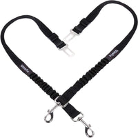 Vastar arnés para cinturón de seguridad para perro, 2 paquetes de correa ajustable para perro, gato, arnés de seguridad para cinturón de seguridad para mascotas con elástico de nailon para amortiguación de impactos - BESTMASCOTA.COM