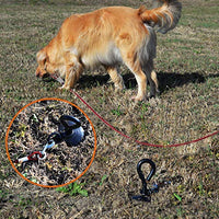 Estaca de sujeción para perro de alta calidad, extra resistente, para cadena de cable de amarre en patio o campamento, sin doblar o tirar fuera para perro pequeño, mediano o grande - BESTMASCOTA.COM
