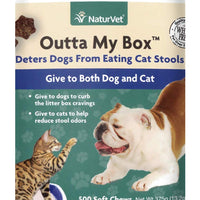 NaturVet – Outta My Box – 500 Soft Chews – Deters Dogs from Eating Cat Stools – Reduces Cat Stool Odors – For Dogs & Cats – 50 Day Supply - BESTMASCOTA.COM